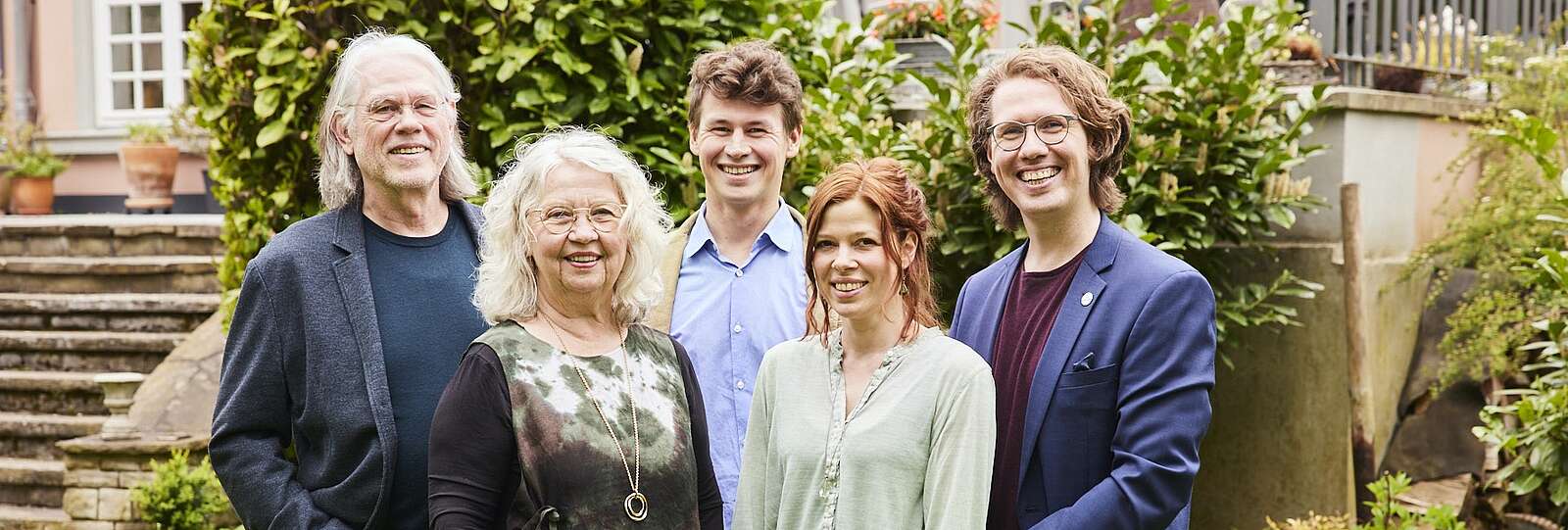 Familie Nelting im Garten